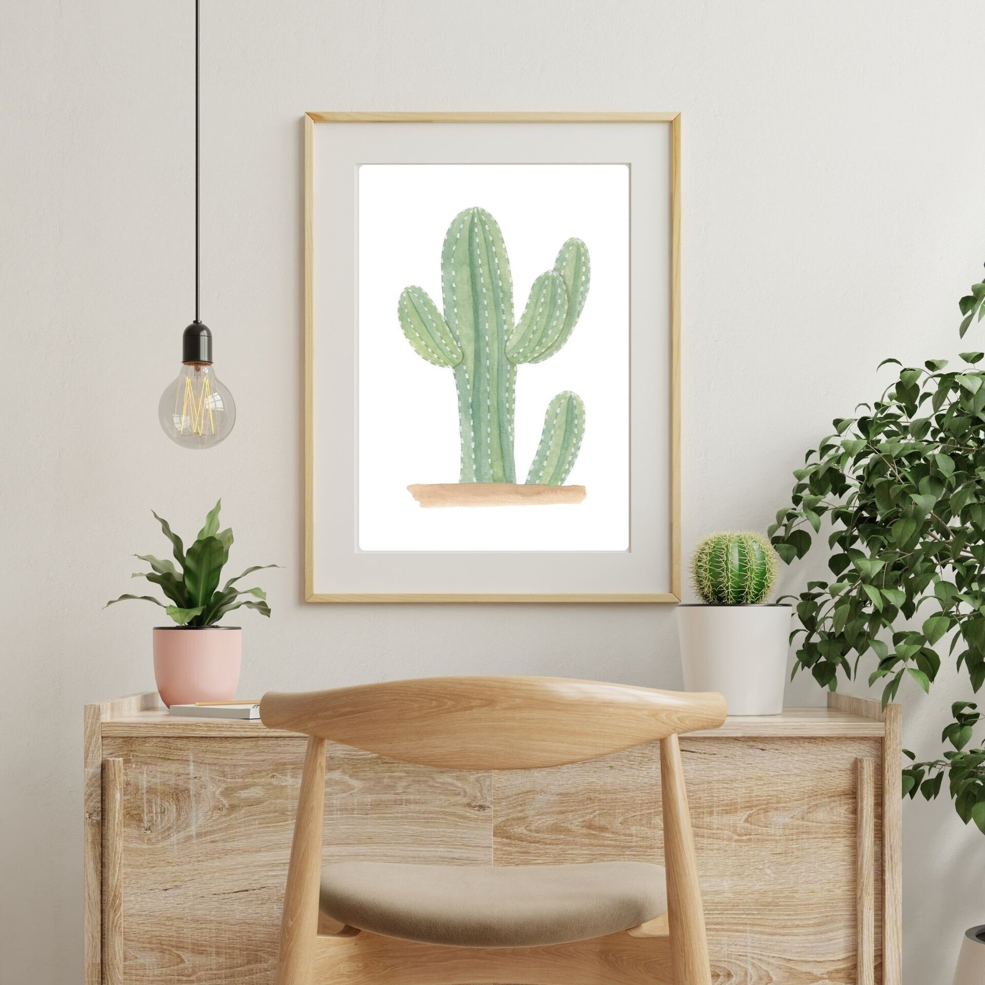 LÁMINA CACTUS ACUARELA - 2