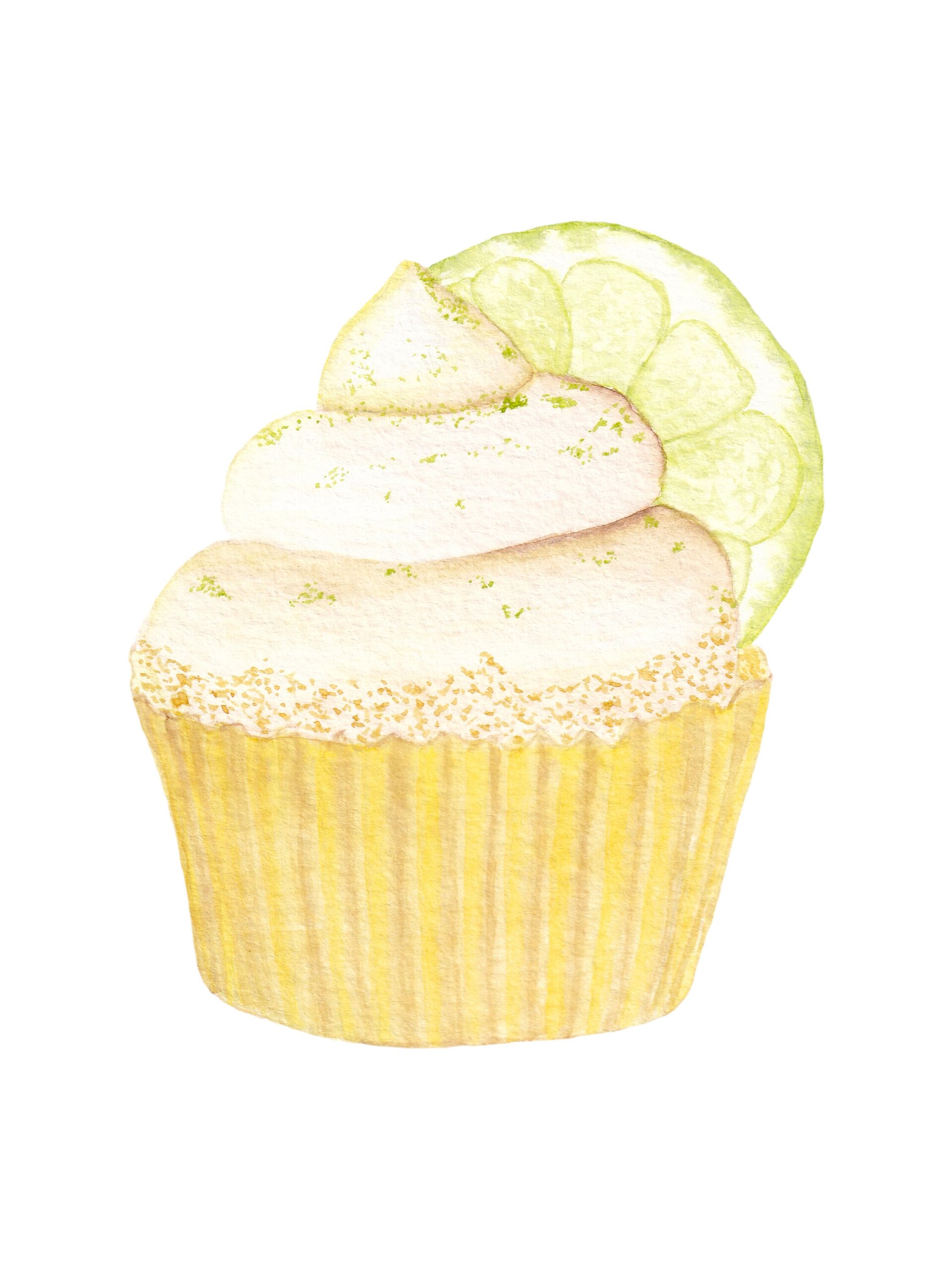 Lámina Acuarela de Cupcake de Lima - 10