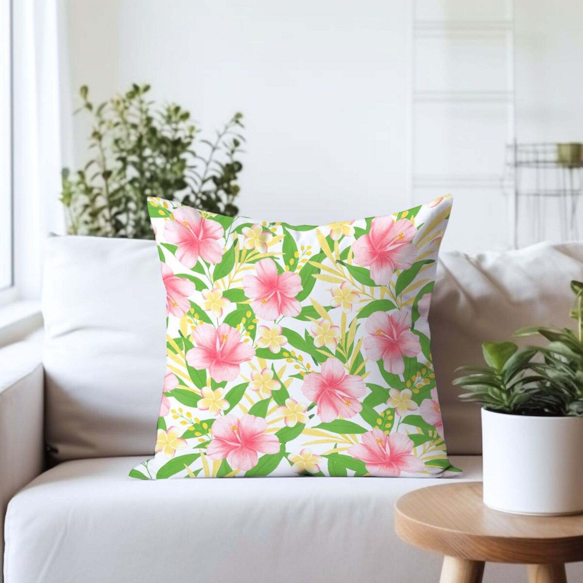 Funda de Cojín Floral Tropical "Jamaica" - Arte a Mano - 9